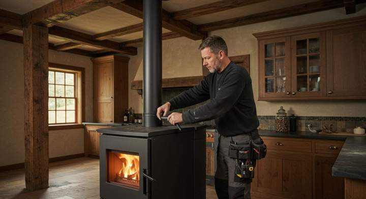 Installation de poêle à granulés, Savigny-sur-Orge